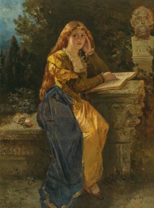 The Beautiful Philosopher by Wilhelm Kray Oil Painting