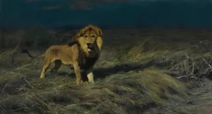 Auf der Suche nach Beute by Wilhelm Kuhnert Oil Painting