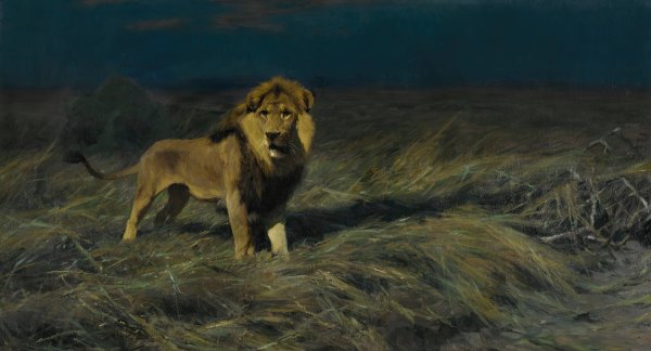Main Product Photo of Auf der Suche nach Beute  Painting by Wilhelm Kuhnert