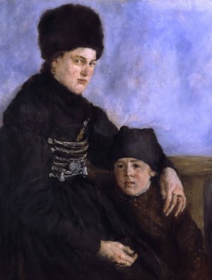 Woman and Child Oil painting by Wilhelm Leibl