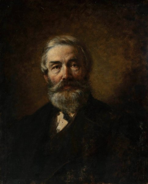 Portrait of a man  by Wilhelm Leopolski - Hand-Painted Oil Painting Reproduction
