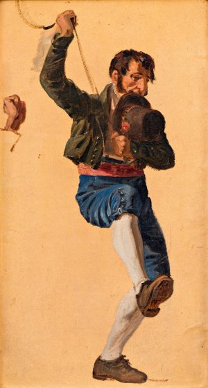 Italian. Study for The St. Anthony Feast Day in Rome by Wilhelm Marstrand Oil Painting