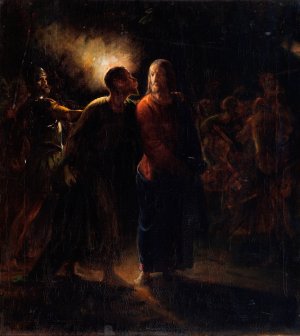 Kiss of Judas by Wilhelm Marstrand Oil Painting