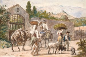 Landboere pa vej til Rom by Wilhelm Marstrand Oil Painting