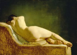 Lying model by Wilhelm Marstrand Oil Painting