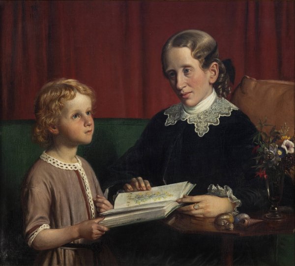 Miss Annette Hage  by Wilhelm Marstrand - Hand-Painted Oil Painting Reproduction