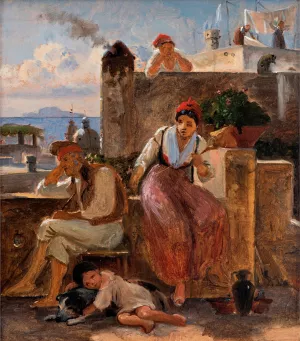 Neapolitan way of life. Study by Wilhelm Marstrand Oil Painting