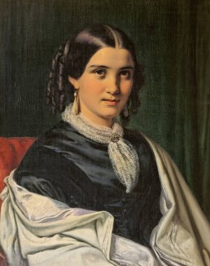 Portrait of Mrs. Vilhelmine Heise, born Hage by Wilhelm Marstrand Oil Painting