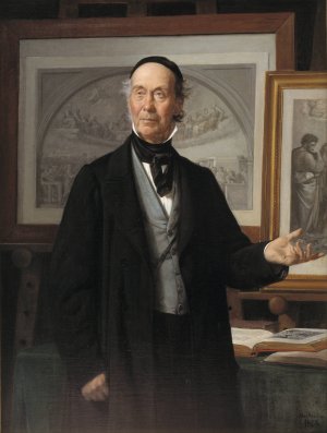 The Art Historian Niels Lauritz Hoyen by Wilhelm Marstrand Oil Painting