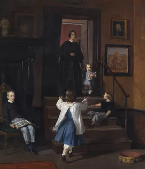 The Artist's Wife and Children in the Studio at Charlottenborg by Wilhelm Marstrand The Artist's Wife and Children in the Studio at Charlottenborg by Wilhelm Marstrand Oil Painting