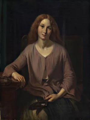 Venetian woman in the restroom Oil painting by Wilhelm Marstrand