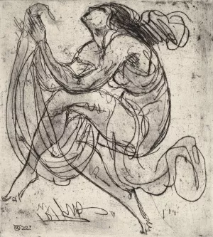 Dancing by Wilhelm Oesterle Oil Painting