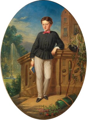 The Young Naturalist by Wilhelm Pilgram Oil Painting