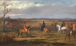 Hofjagd in Ungarn by Wilhelm Richter Oil Painting