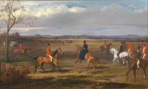 Hofjagd in Ungarn by Wilhelm Richter Oil Painting