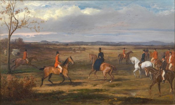 Hofjagd in Ungarn  by Wilhelm Richter - Hand-Painted Oil Painting Reproduction