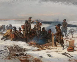 Soldiers Resting by Wilhelm Richter Oil Painting