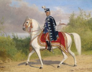 Ungarischer Adeliger zu Pferde by Wilhelm Richter Oil Painting