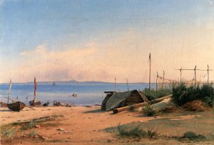 From Hornback Beach by Wilhelm Thomas Pedersen Oil Painting