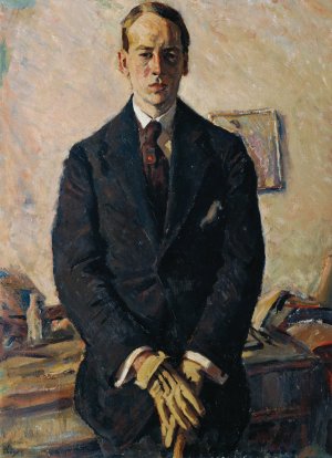 Der Maler Julius Fehr by Wilhelm Thony Oil Painting