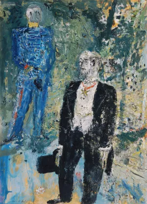 General und Herr im Frack by Wilhelm Thony Oil Painting