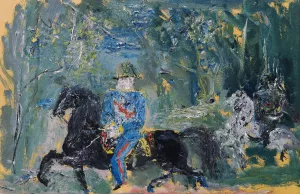 Kaiser Franz Joseph im Wiener Prater by Wilhelm Thony Oil Painting