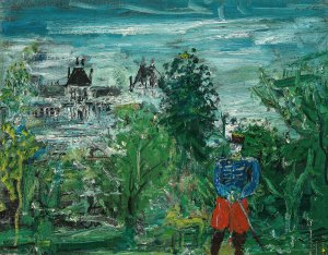 Offizier im Schlospark Oil painting by Wilhelm Thony