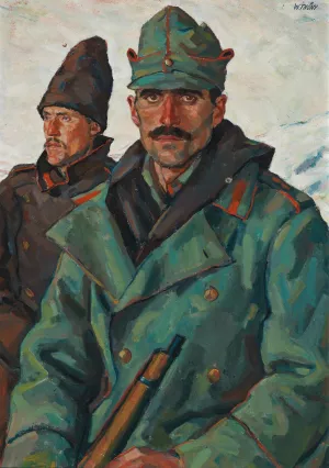 Two Soldiers from the Great War by Wilhelm Thony Oil Painting