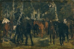 Abgesessene Kurassiere by Wilhelm Trubner Oil Painting