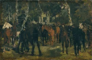 Abgesessene Kurassiere by Wilhelm Trubner Oil Painting