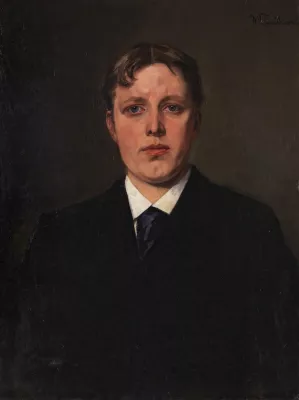 Bildnis Nikolaus Trubner, Bruder des Kunstlers by Wilhelm Trubner Oil Painting