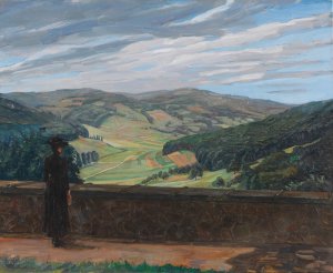 Blick in den Odenwald by Wilhelm Trubner Oil Painting