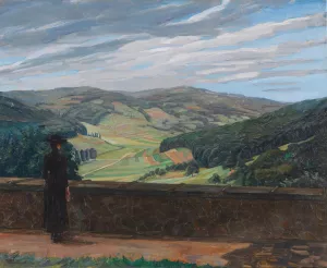 Blick in den Odenwald by Wilhelm Trubner Oil Painting