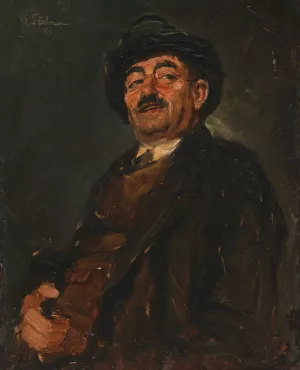 Camille lachend by Wilhelm Trubner Oil Painting