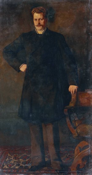 Der Kammersanger Theodor Reichmann by Wilhelm Trubner Oil Painting