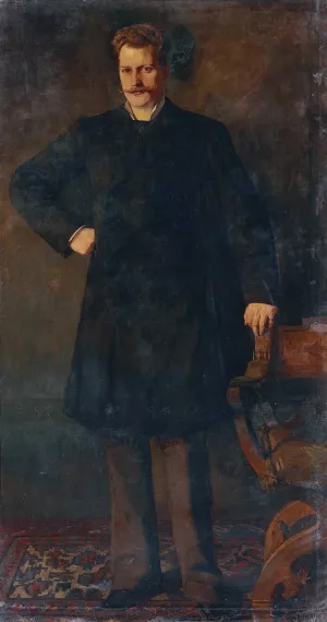Der Kammersanger Theodor Reichmann by Wilhelm Trubner Oil Painting