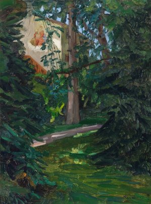 Haus mit Madonna by Wilhelm Trubner Oil Painting