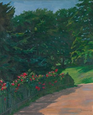 Landscape by Wilhelm Trubner Oil Painting