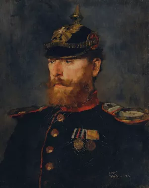 Landwehroffizier by Wilhelm Trubner Oil Painting