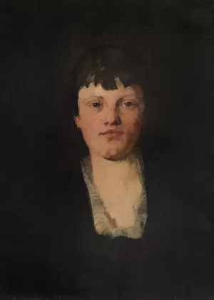 Madchen mit viereckigem Halsausschnitt by Wilhelm Trubner Oil Painting