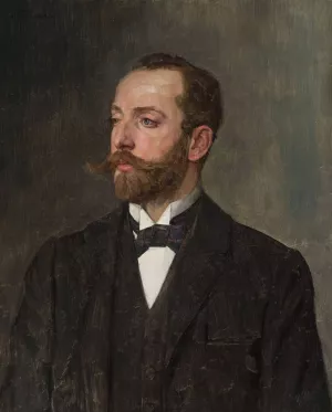 Portrait of a man by Wilhelm Trubner Oil Painting