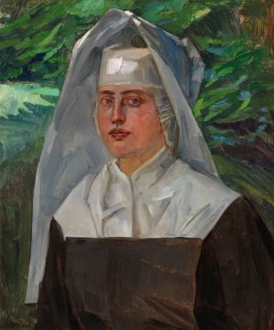 Schwester Ferdinande by Wilhelm Trubner Oil Painting