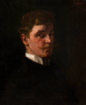 Selbstbildnis by Wilhelm Trubner Oil Painting