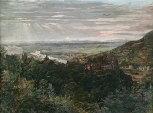 View of Heidelberg by Wilhelm Trubner Oil Painting