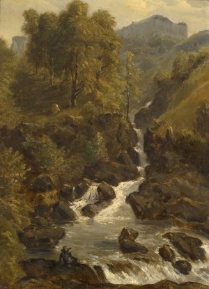Landscape with Brook by Wilhelm Ulrich Oppermann Oil Painting