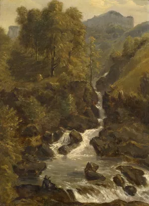 Landscape with Brook by Wilhelm Ulrich Oppermann Oil Painting