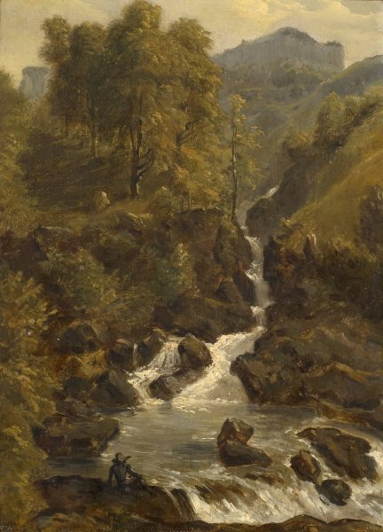 Landscape with Brook by Wilhelm Ulrich Oppermann - Hand-Painted Oil Painting Reproduction