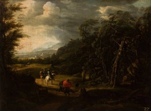 Landscape with Horsemen by Wilhelm Von Bemmel Oil Painting