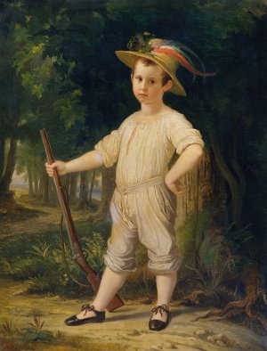 Der kleine Farmer by Wilhelm Von Kaulbach Oil Painting