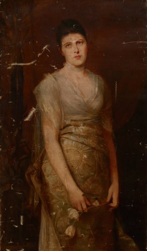 Portrait of Alicja Worms by Wilhelm Von Kaulbach Oil Painting